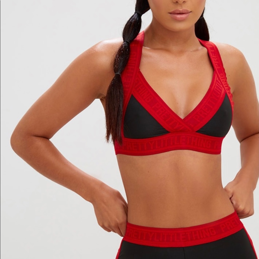 PrettyLittleThing Red Band Logo active set - Picture 4 of 11